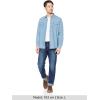 imageAmazon Essentials Mens Denim Shirt Long Sleeve  RegularFit Denim ShirtLight Blue