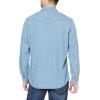 imageAmazon Essentials Mens Denim Shirt Long Sleeve  RegularFit Denim ShirtLight Blue