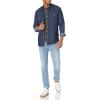 imageAmazon Essentials Mens Denim Shirt Long Sleeve  RegularFit Denim ShirtRinsed
