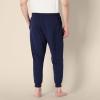 imageAmazon Essentials Mens Knit Cotton Blend Jogger Pajama PantsNavy