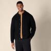 imageAmazon Essentials Mens RelaxedFit Collared Cardigan SweaterBlack