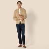 imageAmazon Essentials Mens RelaxedFit Collared Cardigan SweaterCamel Heather