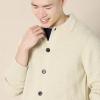imageAmazon Essentials Mens RelaxedFit Collared Cardigan SweaterSand Heather