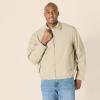 imageAmazon Essentials Mens RelaxedFit Lightweight Stretch ZipUp JacketTaupe
