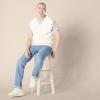 imageAmazon Essentials Mens RelaxedFit VNeck Sweater VestIvory