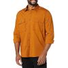 imageAmazon Essentials Mens StandardFit LongSleeve TwoPocket Utility Shirt Previously GoodthreadsDark Caramel