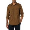 imageAmazon Essentials Mens StandardFit LongSleeve TwoPocket Utility Shirt Previously GoodthreadsDark Olive
