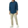imageAmazon Essentials Mens StandardFit LongSleeve TwoPocket Utility Shirt Previously GoodthreadsIndigo