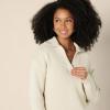 imageAmazon Essentials Womens RelaxedFit Heavyweight Cotton Polo Pullover SweaterSand Heather
