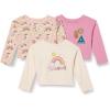 imageAmazon Essentials Girls and Toddlers Long Sleeve T Shirts Pack of 3BadgesUnicornWander