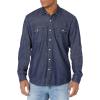 imageAmazon Essentials Mens Denim Shirt Long Sleeve  RegularFit Denim ShirtRinsed