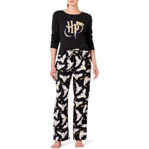 imageAmazon Essentials Harry Potter  Looney Tunes Womens Lightweight Flannel Pant and LongSleeve TShirt Sleep SetHarry Potter Hedwig  Womens