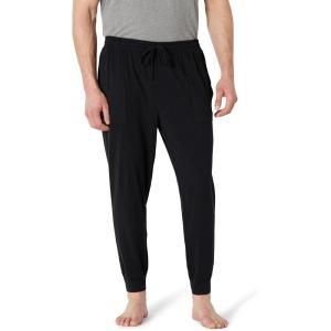 imageAmazon Essentials Mens Knit Cotton Blend Jogger Pajama PantsBlack