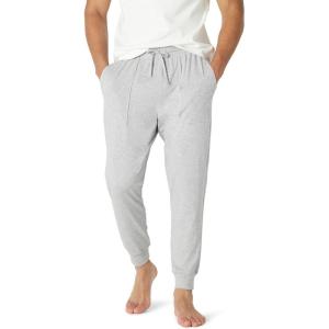imageAmazon Essentials Mens Knit Cotton Blend Jogger Pajama PantsMedium Grey Heather
