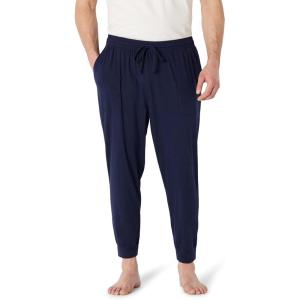 imageAmazon Essentials Mens Knit Cotton Blend Jogger Pajama PantsNavy