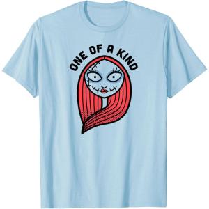 imageAmazon Essentials Mens Nightmare Before Christmas Sally Portrait One Of A Kind TShirt White Graphic Print SmallBaby Blue