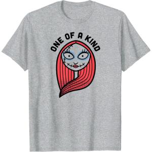 imageAmazon Essentials Mens Nightmare Before Christmas Sally Portrait One Of A Kind TShirt White Graphic Print SmallHeather Grey