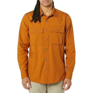 imageAmazon Essentials Mens StandardFit LongSleeve TwoPocket Utility Shirt Previously GoodthreadsDark Caramel