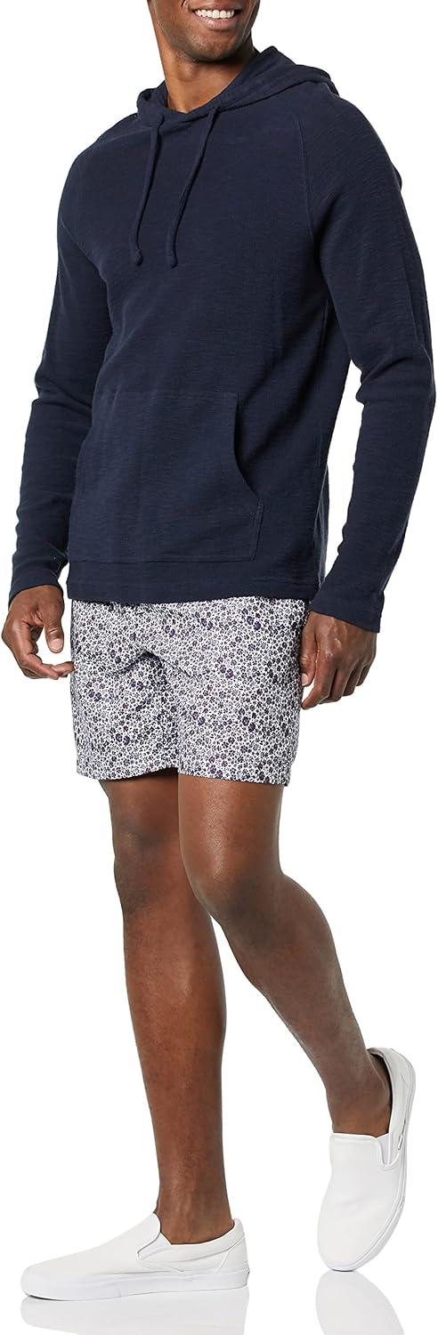 imageAmazon Essentials Mens 7quot QuickDry Swim TrunkNavy White Ditsy Floral
