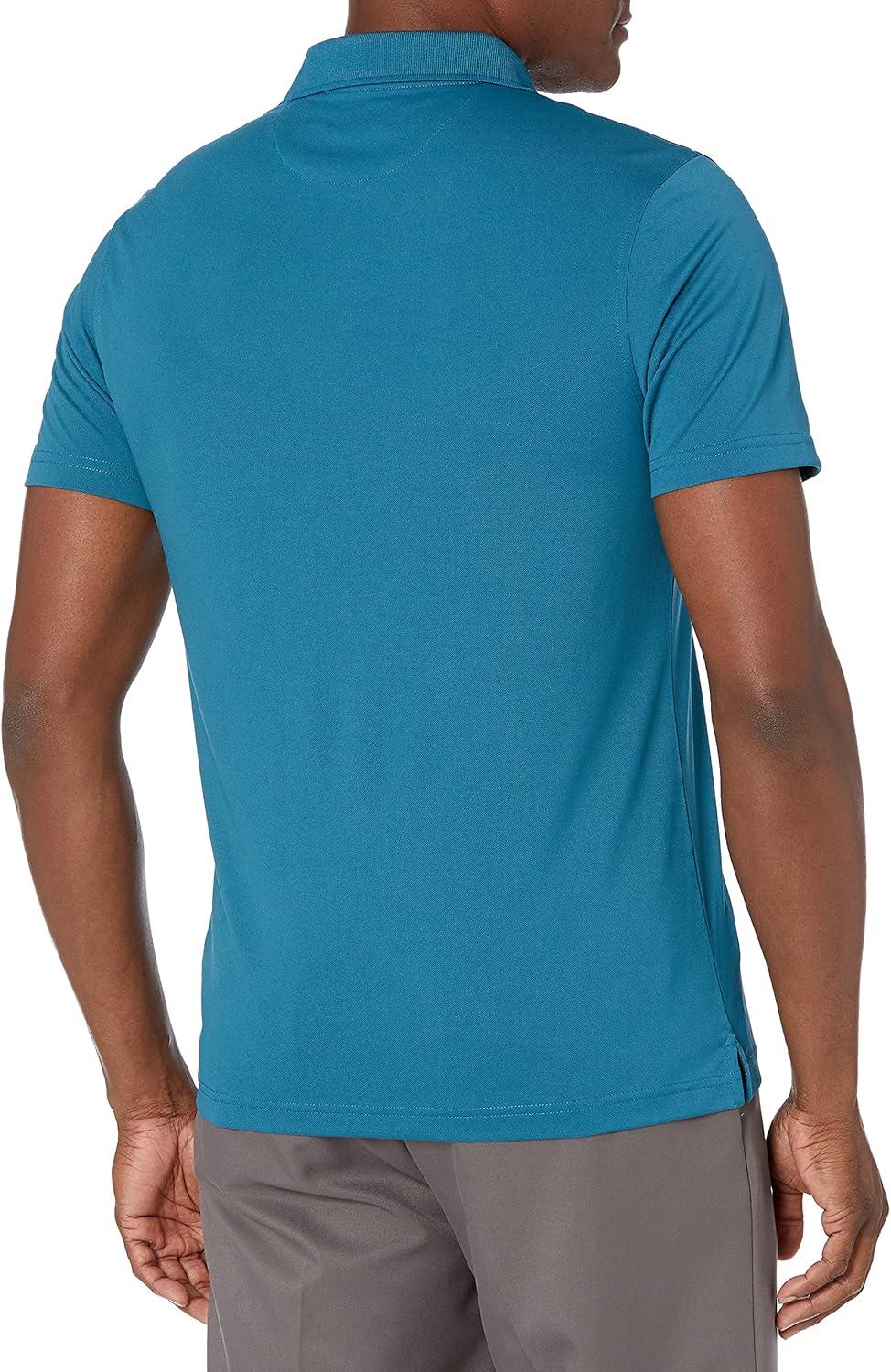 imageAmazon Essentials Mens SlimFit QuickDry Golf Polo Shirt  Discontinued ColorsDark Blue