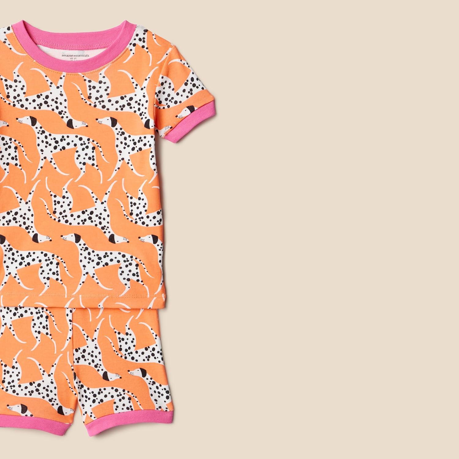 imageAmazon Essentials Unisex Babies Toddlers and Kids SnugFit Cotton Pajama Sleepwear SetsDalmation