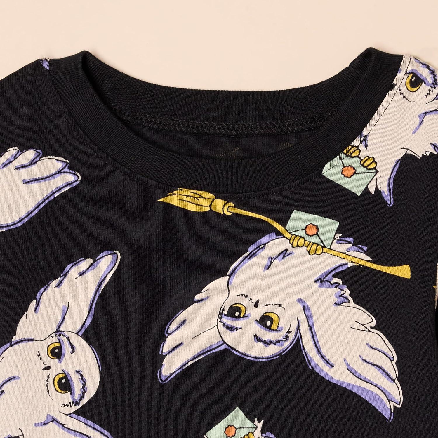 imageAmazon Essentials Unisex Babies Toddlers and Kids SnugFit Cotton Pajama Sleepwear SetsHarry Potter Hedwig  Kids