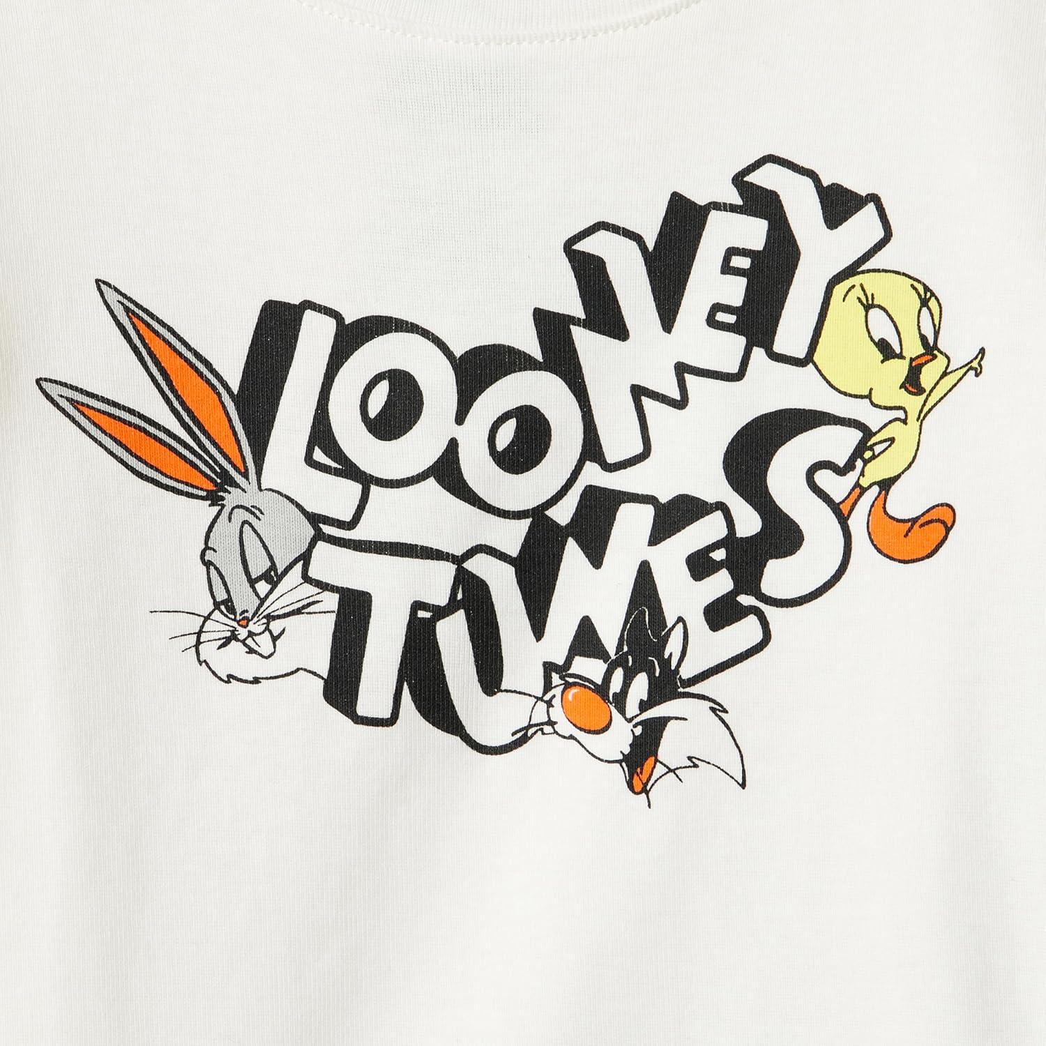 imageAmazon Essentials Unisex Babies Toddlers and Kids SnugFit Cotton Pajama Sleepwear SetsLooney Tunes Gang  Kids