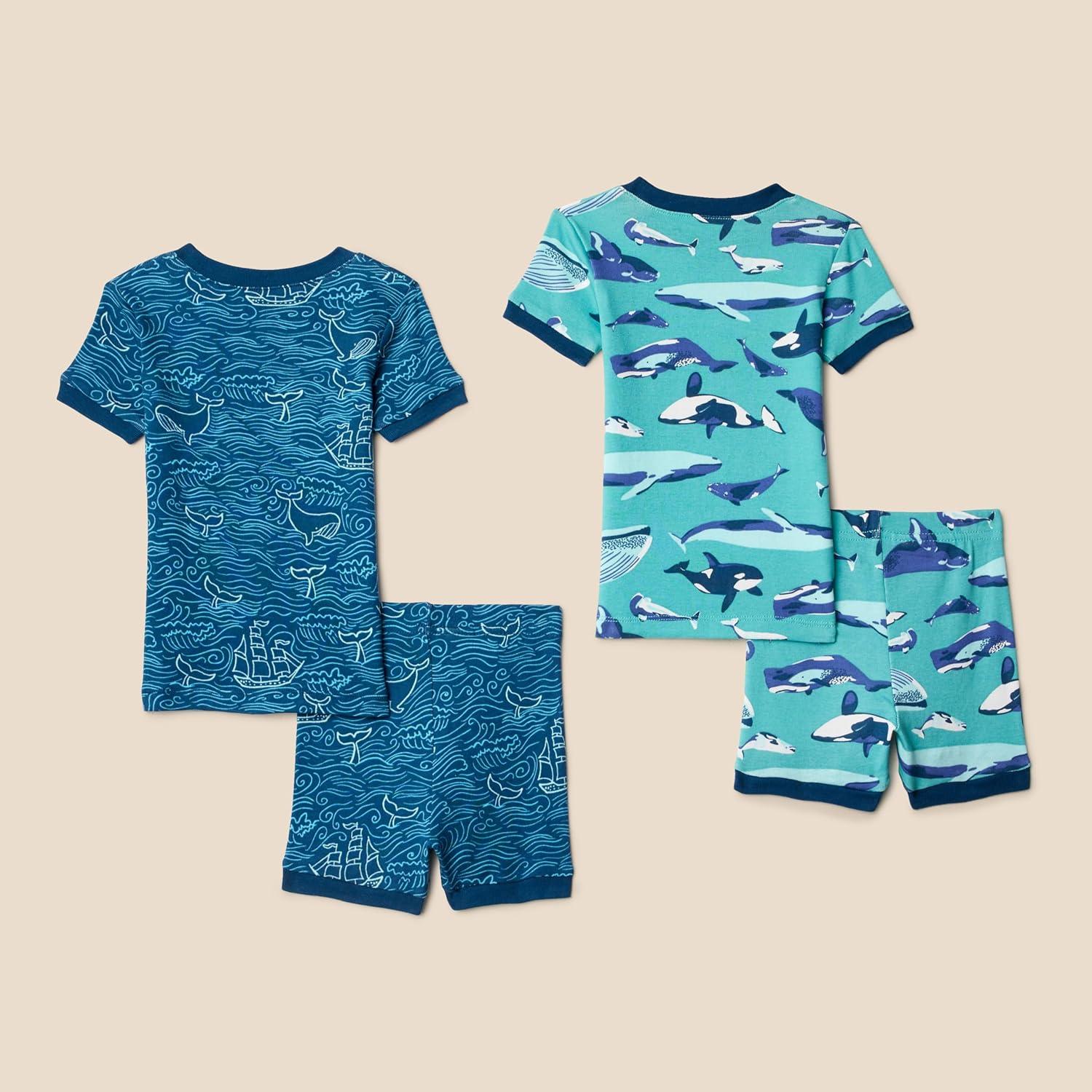 imageAmazon Essentials Unisex Babies Toddlers and Kids SnugFit Cotton Pajama Sleepwear SetsUnder the Sea