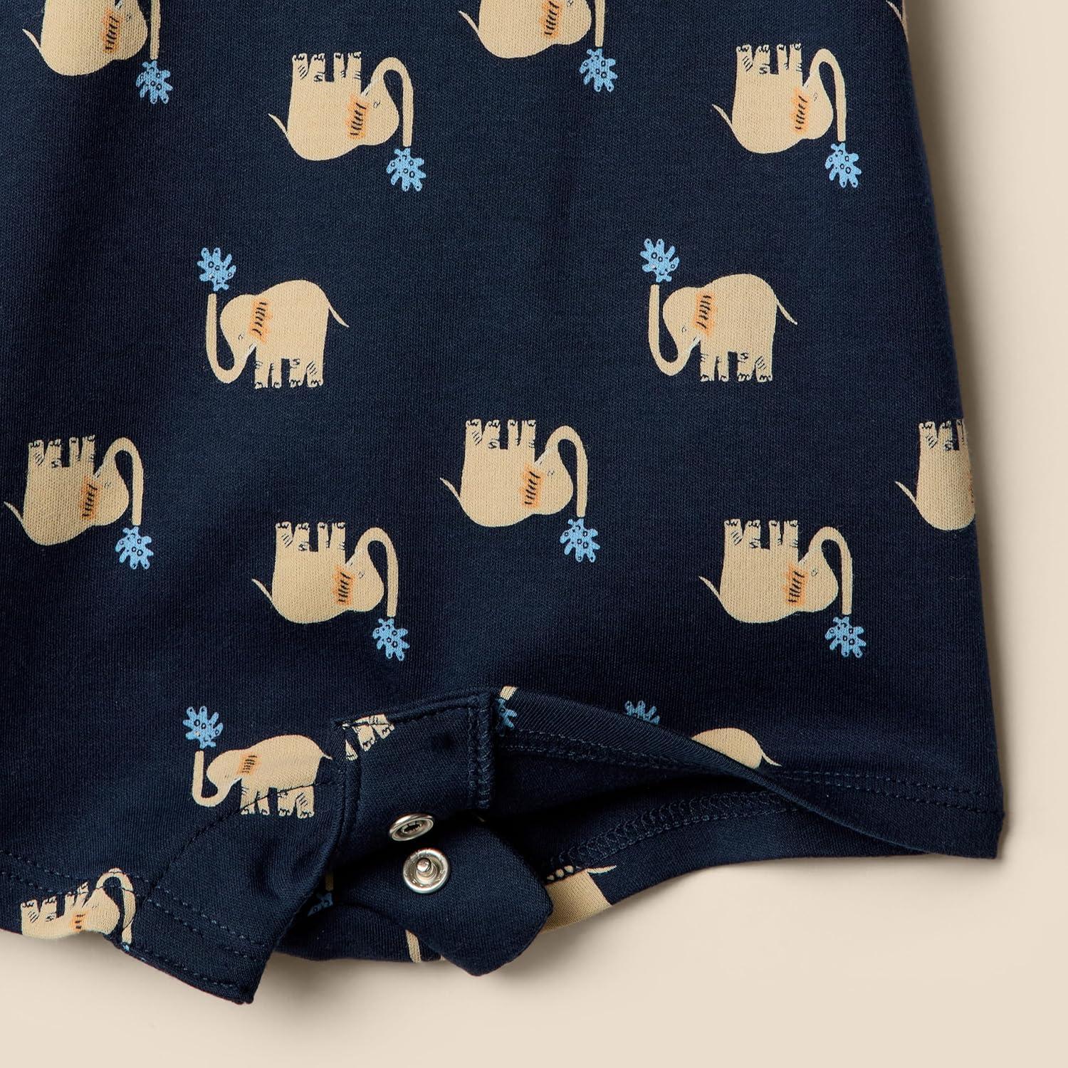 imageAmazon Essentials x Sofia Grainge Baby Boys Short Sleeve Romper Pack of 2Elephants
