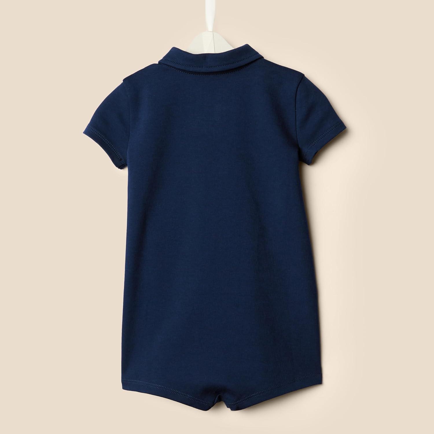 imageAmazon Essentials x Sofia Grainge Baby Boys Short Sleeve Romper Pack of 2Light BlueNavy