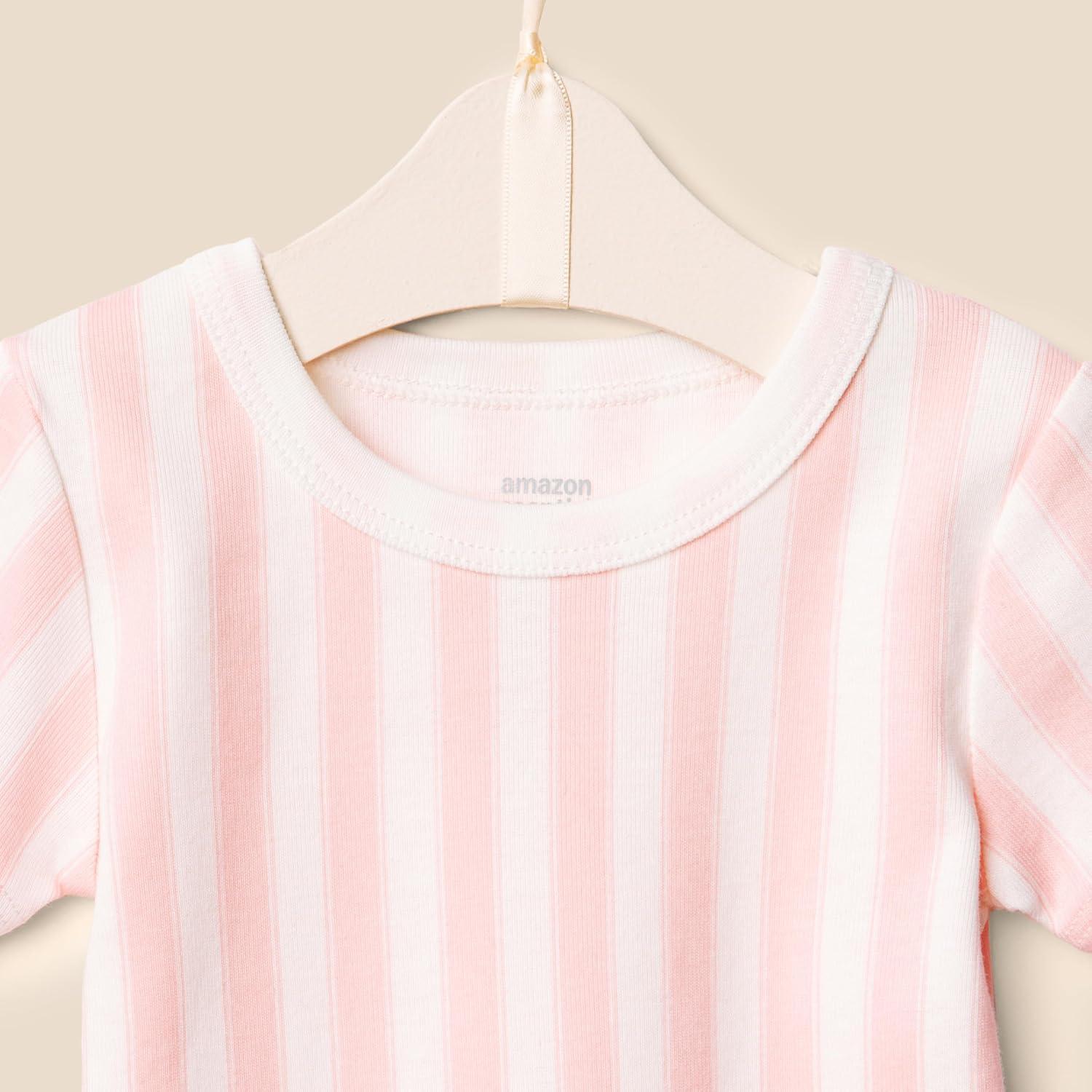 imageAmazon Essentials x Sofia Grainge Mommy and Me Short Sleeve Pajama SetPale Pink Bold Stripe