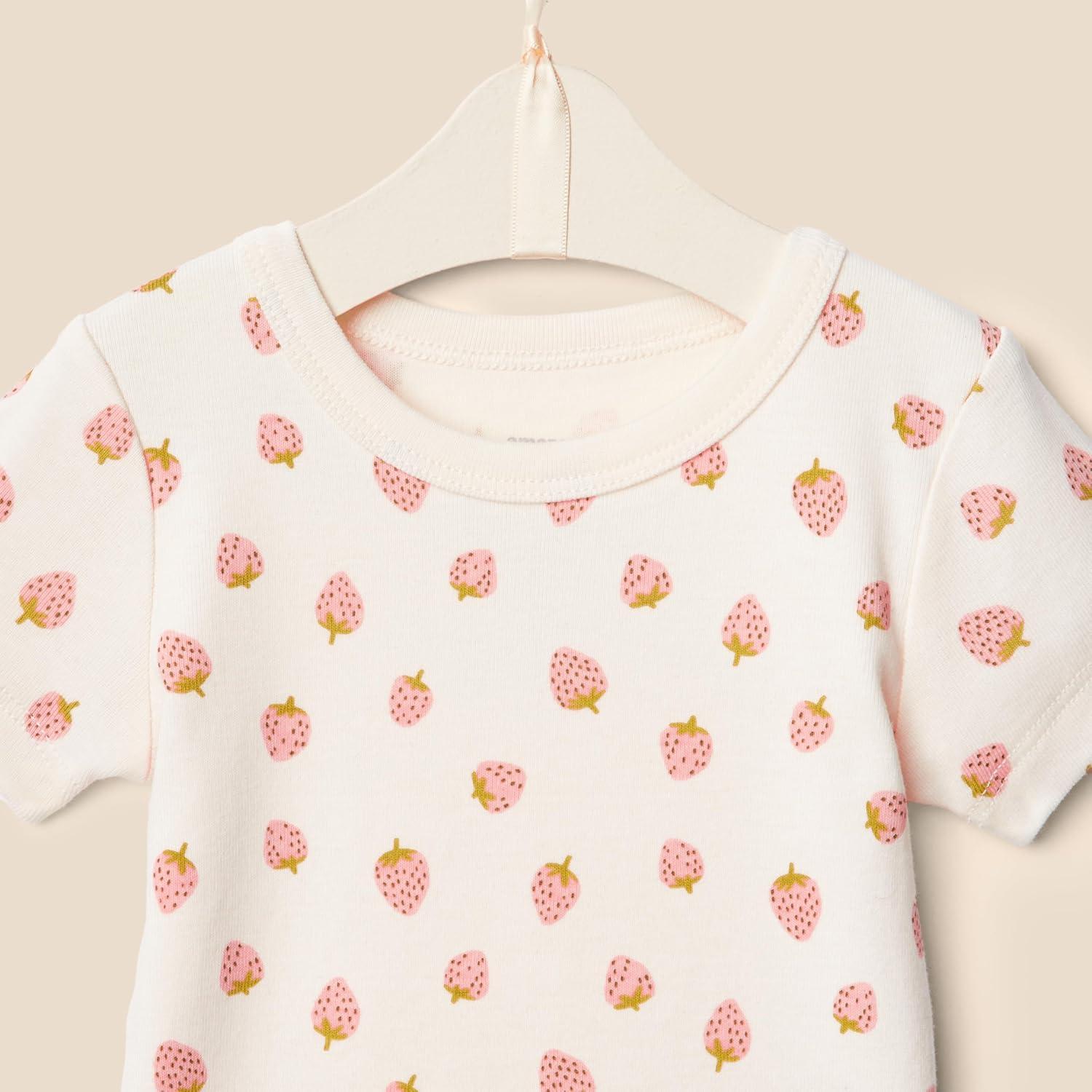 imageAmazon Essentials x Sofia Grainge Mommy and Me Short Sleeve Pajama SetPeach Strawberry Toss
