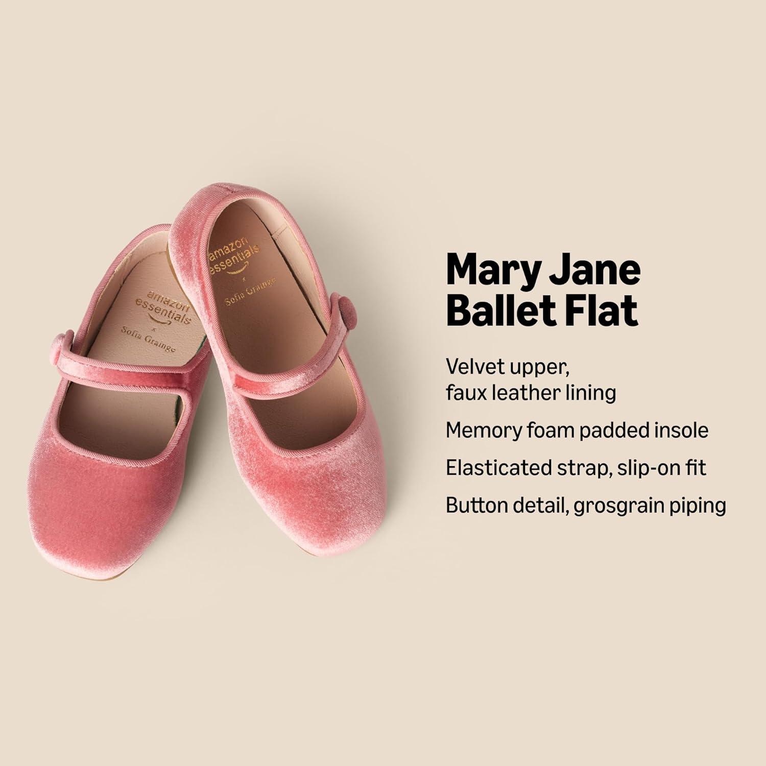 imageAmazon Essentials x Sofia Grainge Toddler Girls Mary Jane Ballet Flat ShoesPink