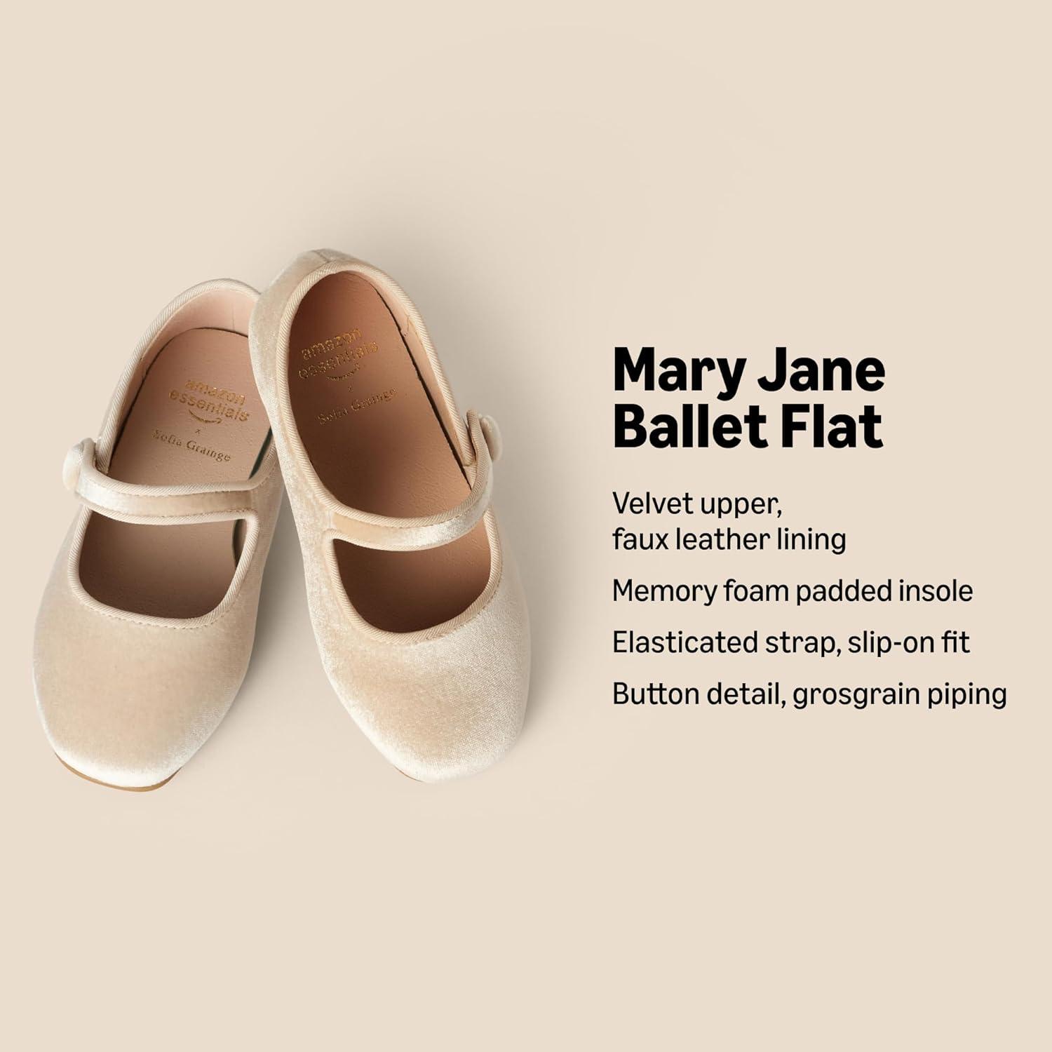 imageAmazon Essentials x Sofia Grainge Toddler Girls Mary Jane Ballet Flat ShoesTaupe