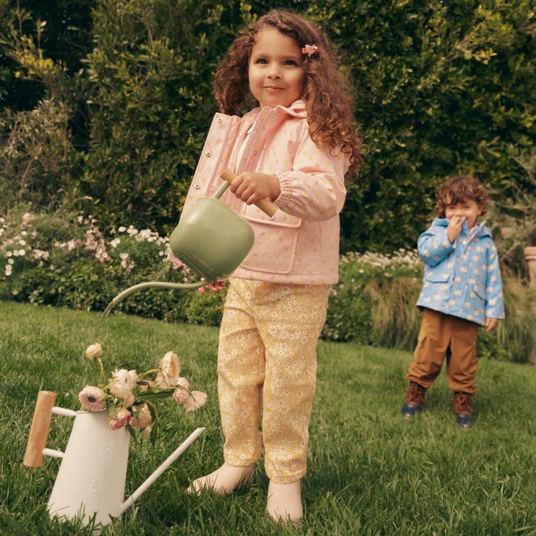 imageAmazon Essentials x Sofia Grainge Toddlers and Baby Girls WaterRepellent Rain JacketPeach Craft Floral