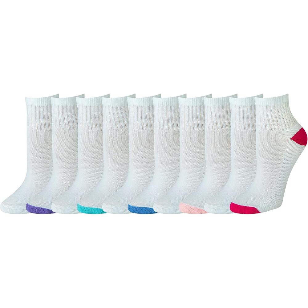 imageAmazon Essentials Womens Cotton Ankle Socks Lightly Cushioned 10 PairsWhite