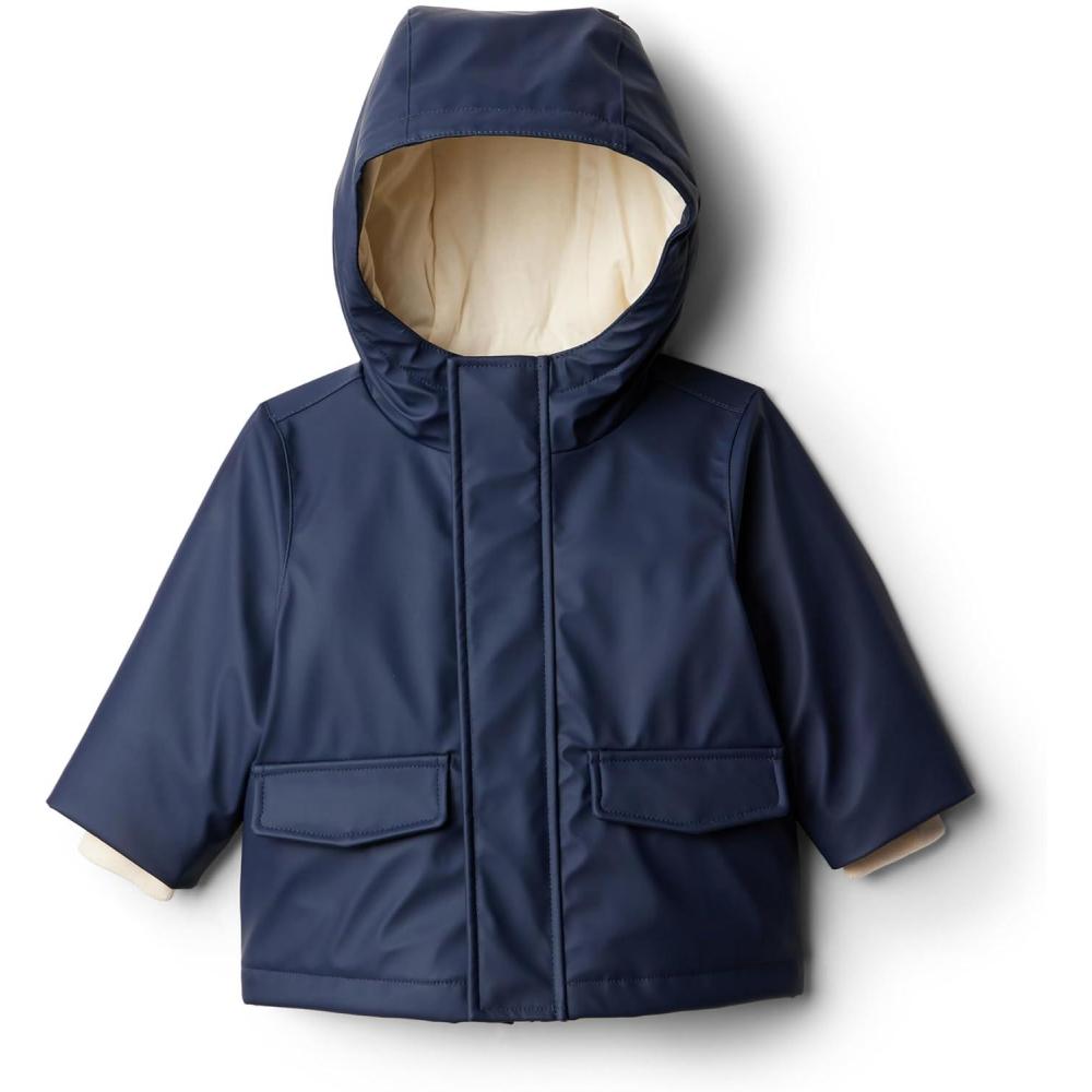 imageAmazon Essentials x Sofia Grainge Toddlers and Baby Boys WaterRepellent Rain JacketNavy