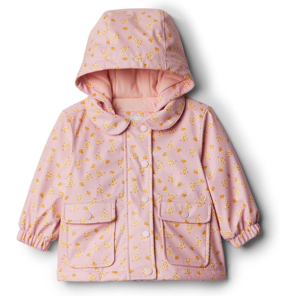 imageAmazon Essentials x Sofia Grainge Toddlers and Baby Girls WaterRepellent Rain JacketLight Pink Giraffe