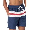 imageAmazon Essentials Mens 7quot QuickDry Swim TrunkNavy Red White Stripe
