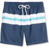 imageAmazon Essentials Mens 7quot QuickDry Swim TrunkNavy White Stripe