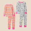 imageAmazon Essentials Unisex Babies Toddlers and Kids SnugFit Cotton Pajama Sleepwear SetsCoral Orange Dog