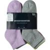 imageAmazon Essentials Womens Cotton Ankle Socks Lightly Cushioned 10 PairsPinkGreyWhite