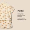 imageAmazon Essentials x Sofia Grainge Toddlers and Baby Boys Regular Fit TShirt and Short SetIvory Elephants
