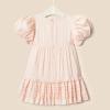 imageAmazon Essentials x Sofia Grainge Toddlers and Baby Girls Puff Sleeve DressPeach Classic Stripe