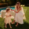 imageAmazon Essentials x Sofia Grainge Toddlers and Baby Girls Puff Sleeve DressPeach Classic Stripe