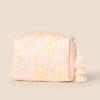 imageAmazon Essentials x Sofia Grainge Womens Quilted Makeup Toiletry Bag Shell Pink Ornate Paisley One Size