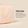 imageAmazon Essentials x Sofia Grainge Womens Quilted Makeup Toiletry Bag Shell Pink Ornate Paisley One Size