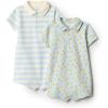 imageAmazon Essentials x Sofia Grainge Baby Boys Short Sleeve Romper Pack of 2GiraffeStripe