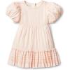 imageAmazon Essentials x Sofia Grainge Toddlers and Baby Girls Puff Sleeve DressPeach Classic Stripe