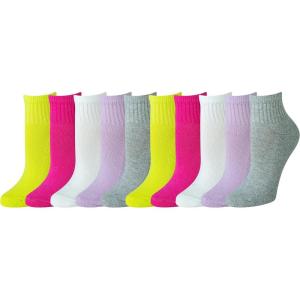 imageAmazon Essentials Womens Cotton Ankle Socks Lightly Cushioned 10 PairsPinkGreyWhite